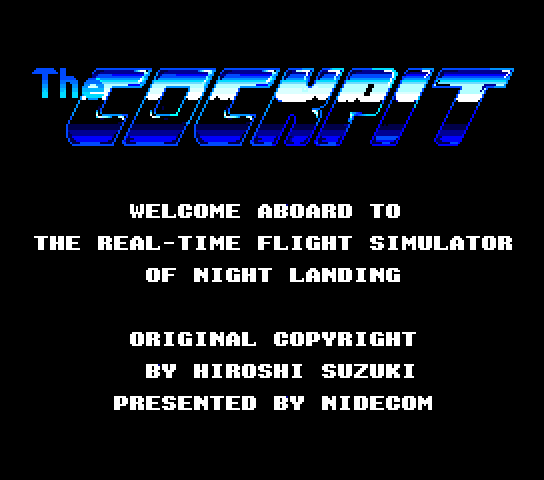 The Cockpit Title Screen
